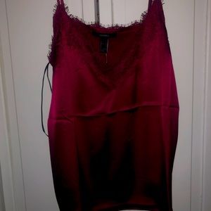 NWT Forever 21 Wine Red Lace Cami